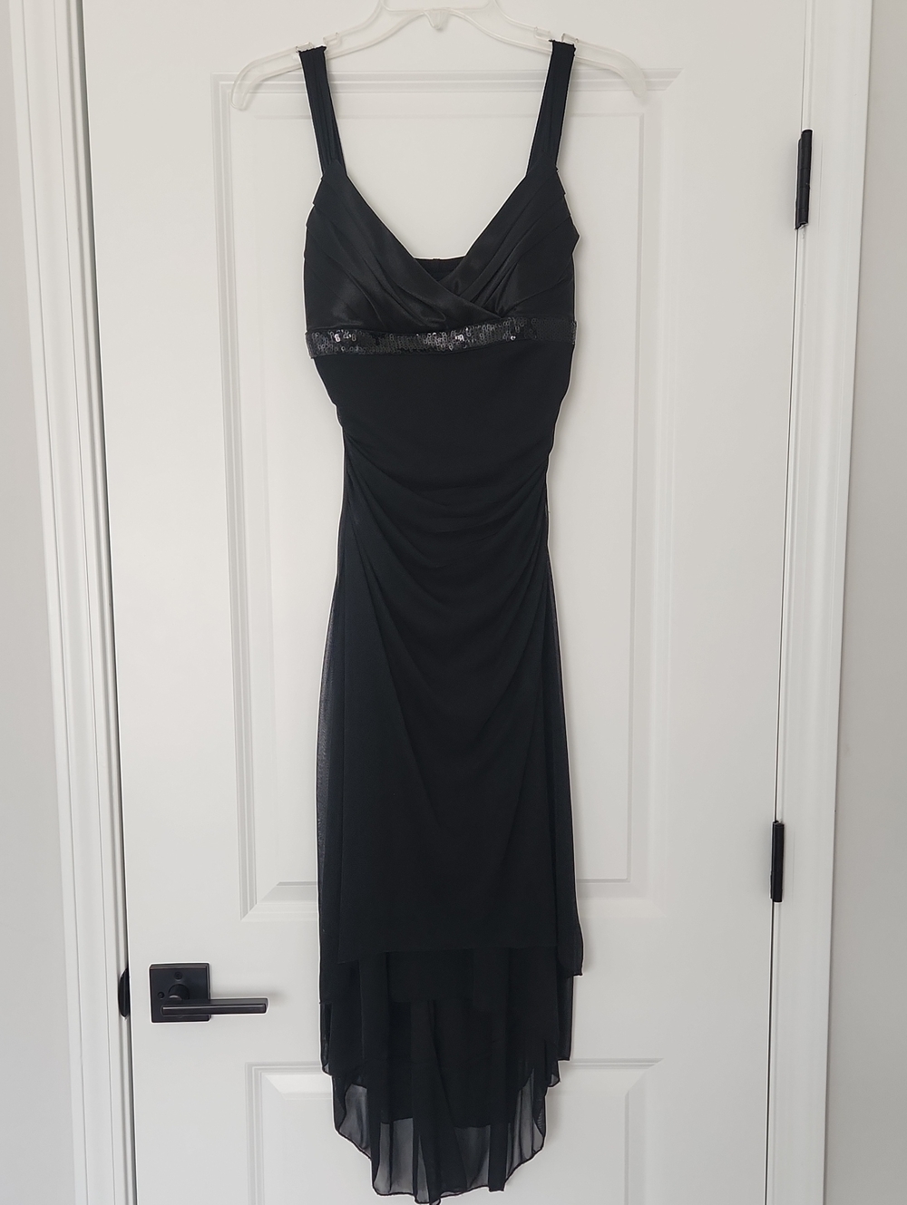 Ruby Rox Vintage 90s Y2k Black Ruched High Low Cocktail Dress Small - Picture 2 of 9